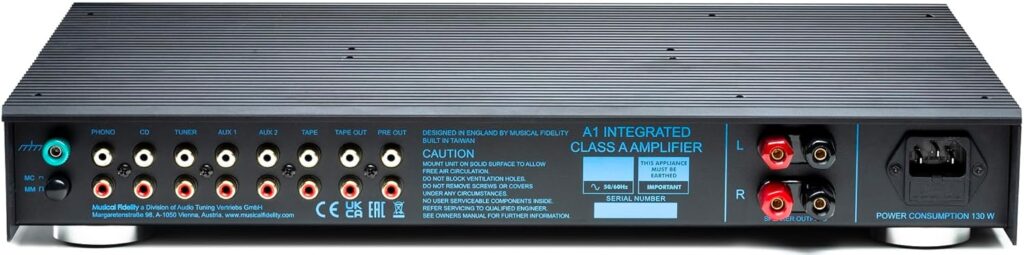 Musical Fidelity A1 inputs and outputs