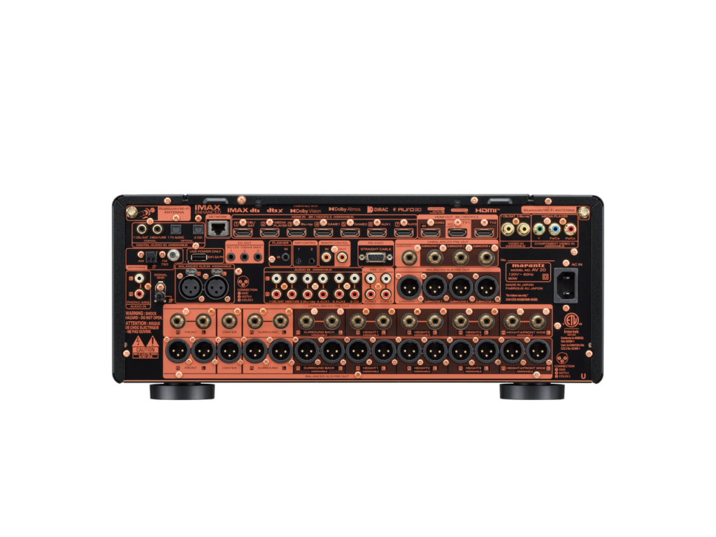 Marantz AV 20 back panel inputs and outputs