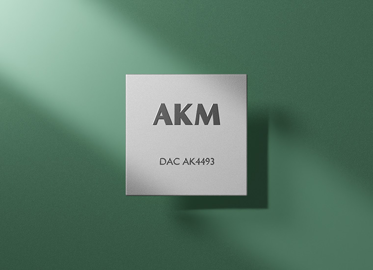 Close-up view of high-quality DAC chipset and internal components