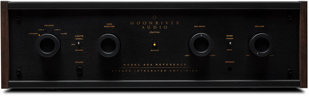 Moonriver 404 Reference front panel view in Black Finish