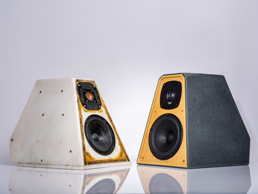 side by side view of the original WATT monitor and the 50th anniversary WATT Monitor