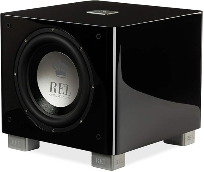 REL T/9x front-firing subwoofer with passive radiator design - premium choice for floorstanding speakers