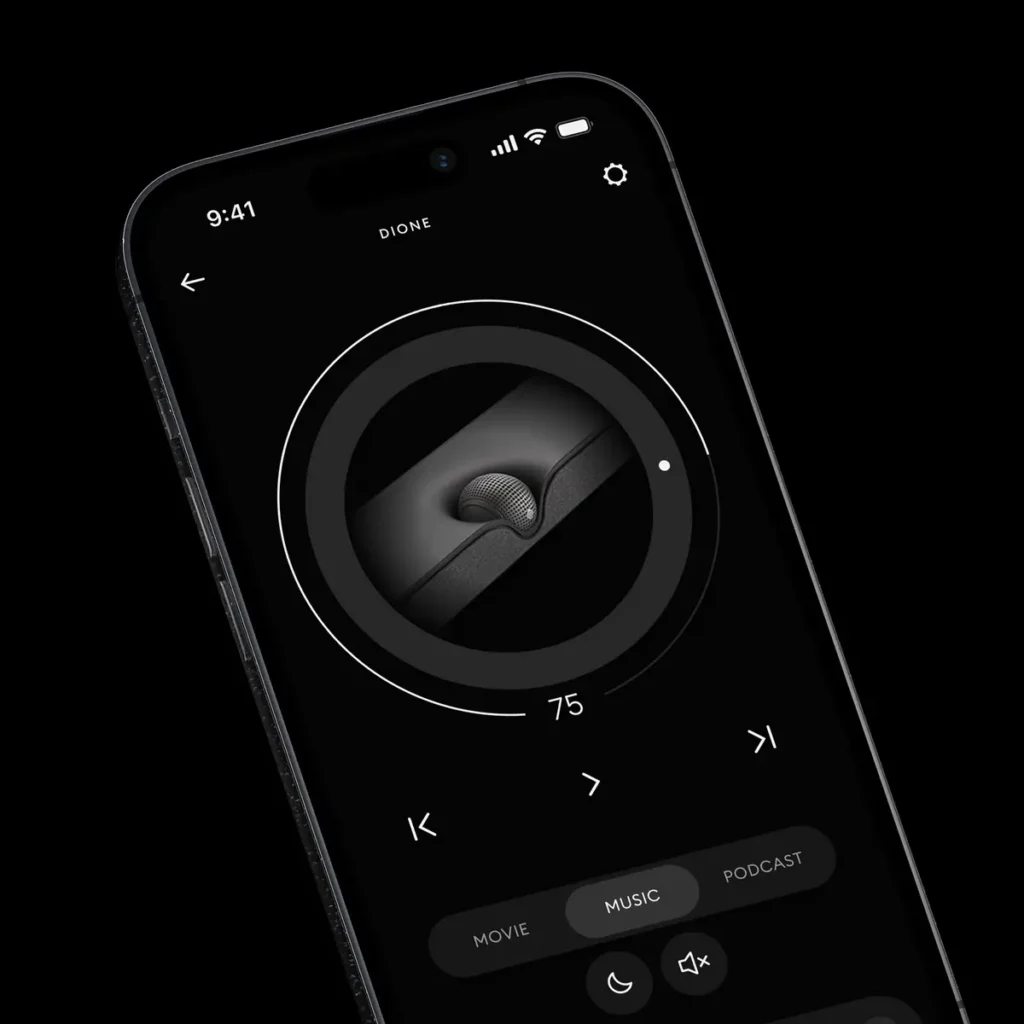 UI of the Devialet Mobile app