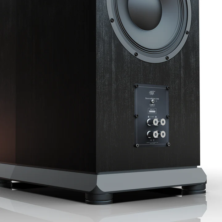 Rear view of the crossover of the SourcePoint V10 Master Edition loudspeaker