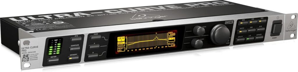 Behringer DEQ2496 digital equalizer with LCD display and automatic room correction features - best external equalizer for home systems