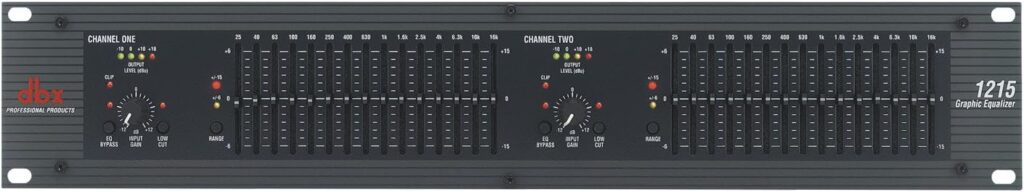DBX 1215 professional dual 15-band graphic equalizer with ISO frequency centers - best external equalizer under $500