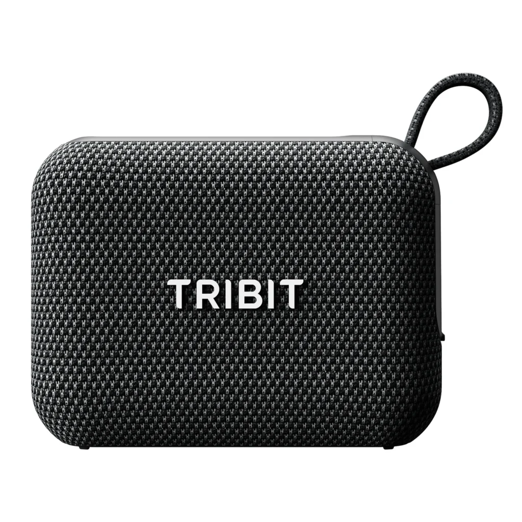 Closeup of the Tribit PocketGo Bluetooth speaker