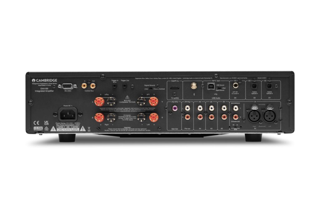 Cambridge Audio EXA100 input and output ports