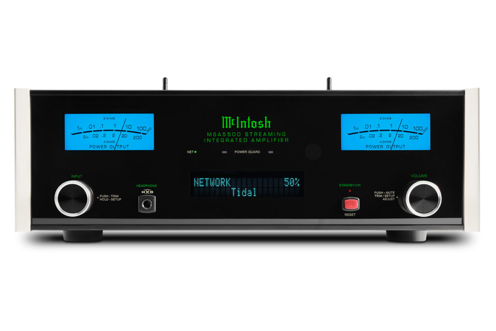 McIntosh MSA5500 Streaming Integrated Amplifier front panel